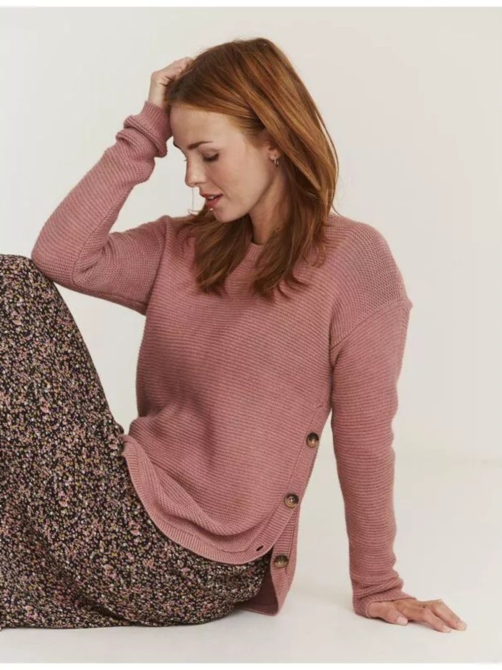Fat Face Emmy Button Sweater Jumper Size 8 Fall Cozy